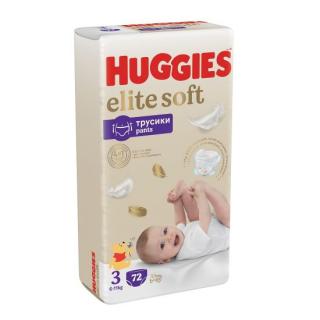 Scutece chilotel Huggies Elite Soft Pants Giga, Marimea 3, 6-11 kg, 72 bucati