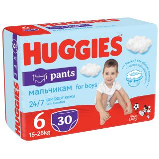 Scutece chilotel Huggies Pants, Boy, Marimea 6, 15-25 kg, 30 bucati