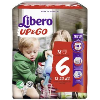 Scutece chilotel Libero UpGo Unisex, Marimea 6, 13-20kg, 18 bucati