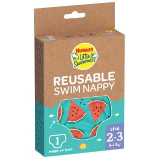 Scutece chilotel refolosibili pentru apa Huggies Little Swimmers Watermelon, Marimea 2-3, 1 bucata