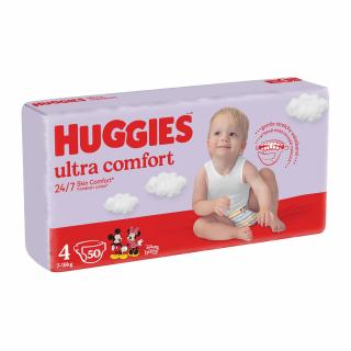 Scutece Huggies Ultra Comfort Jumbo Unisex, Marimea 4, 7-18 kg, 50 bucati