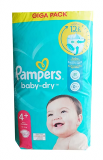 Scutece Pampers Baby Dry Nr. 4+,112 buc