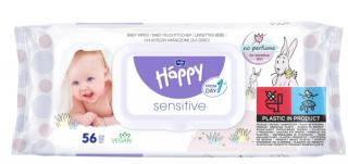 Servetele umede Happy Sensitive cu aloe, 1 pachet, 56 bucati