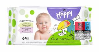 Servetele umede Happy SilkCotton, 1 pachet, 64 bucati