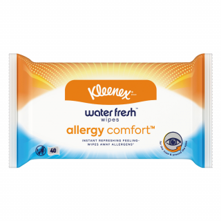 Servetele umede Kleenex Water Fresh Allergy Comfort, 1 pachet, 40 bucati