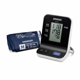 Tensiometru automat Omron HBP-1120 pentru brat, cu afisaj digital, masurarea tensiunii arteriale si a pulsului, Negru