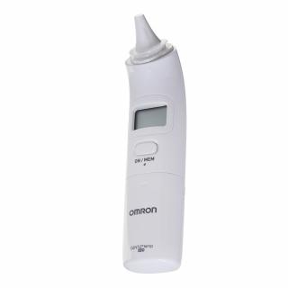 Termometru Omron 520 Digital, pentru urechi, cu contact, Alb