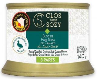 Clos Saint Sozy Bloc de foie-gras de rata 140 g, IGP Sud-Vestul Frantei