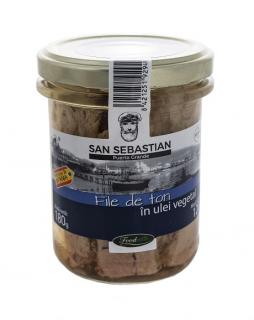 File de Ton in ulei vegetal borcan 180 g San Sebastian (File)