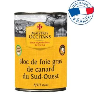 MAISTRES OCCITANS Bloc de foie-gras de rata 400 g,  IGP Sud-Vestul Frantei