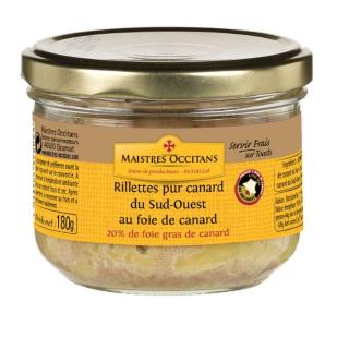 MAISTRES OCCITANS Rillettes de rata cu 20% foie gras 180 g, IGP Sud-Vestul Frant