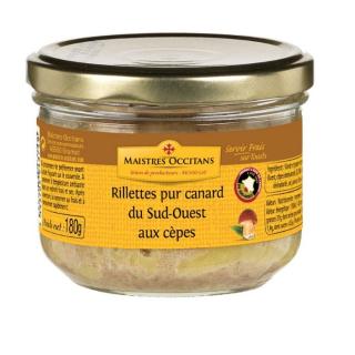 MAISTRES OCCITANS  Rillettes de rata cu hribi  180 g, IGP Sud-Vestul Frantei