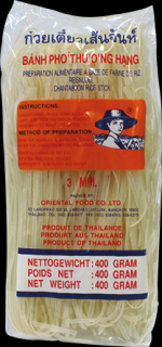 Paste din orez Spaghetti  3 mm 400g (Taitei de orez 3 mm 400 g)