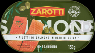 Zarotti Somon file in ulei de masline 150 g (File de somon in)