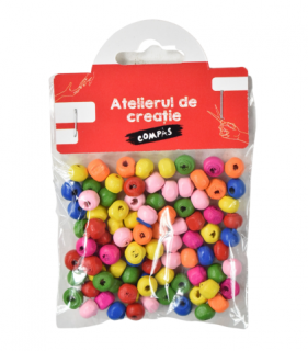 Accesorii craft - bilute lemn color 100/set