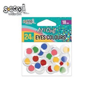 Accesorii craft-ochisori color 18mm 24buc/set sc2025