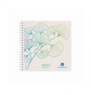 Bloc notes 14.8x14.8cm spira 100file ginkgo greenl 50033522