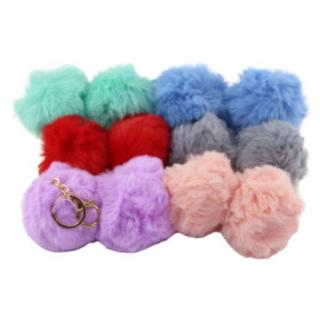 Breloc cu pompon pufos 9cm 38212