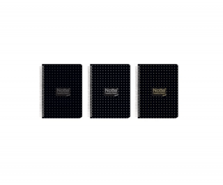 Caiet a4 100 file dictando spira coperta pp black asd60478