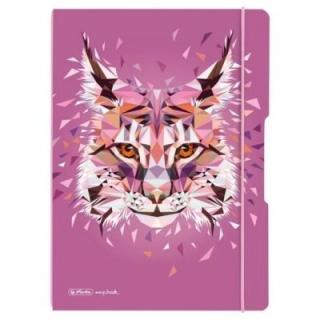 Caiet my book flex a4 2x40f velin wild anim lynx 9493980