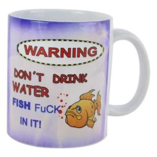 Cana ceramica warnig don t drink water 330 ml 2185
