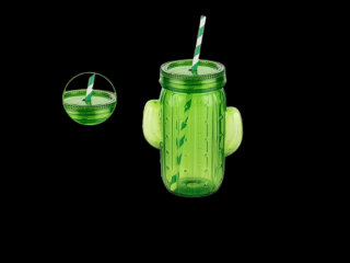 Cana cu capac si pai 450ml ak 715