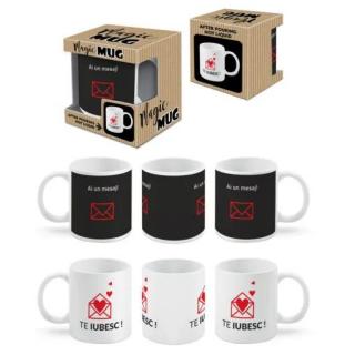 Cana termosensibila 300 ml ,,Ai un mesaj: te iubesc!