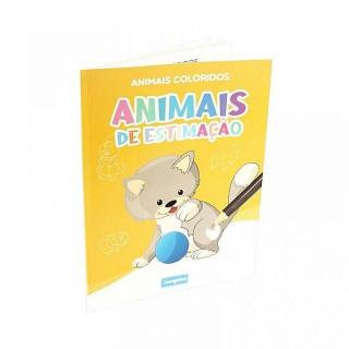 Carte de colorat colorful animals animale de companie