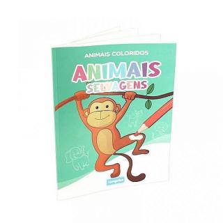 Carte de colorat colorful animals animale salbatice