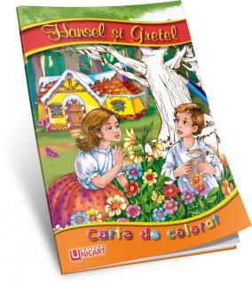 Carte de colorat - Hansel si Gretel