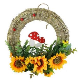 Coronita usa cu floarea soarelui si ciuperci 28cm