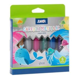 Creioane Cerase 6 Culori Metalice 5g Junior 130610