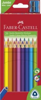 Creioane Colorate Jumbo, 20 Culori + Ascutitoare, FB FC116520