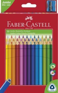 Creioane Colorate Jumbo, 30 Culori + Ascutitoare, FB FC116530