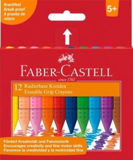 Creioane Colorate Plastic, 12 Culori, Grip, FB FC122520