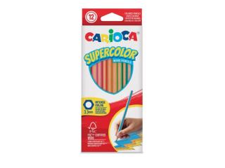 Creioane hexagonale supercolor carioca 12/set  skr083