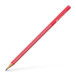 Creion grafit b grip sparkle candy cane red