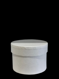Cutie cadou rotunda din carton alb 392880