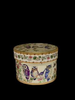 Cutie pentru bijuterii  din carton rotunda bufnita 679239