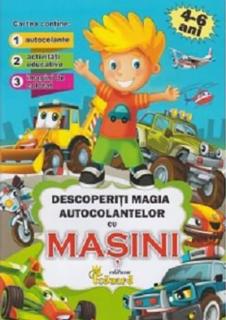 Descoperiti magia autocolantelor cu masini 4-6 ani