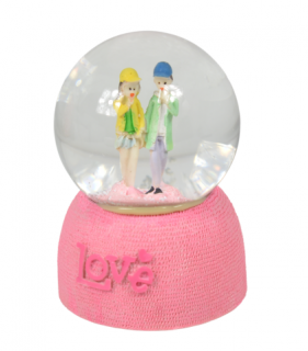 Glob muzical decorativ 13cm love/lavander f169 23319