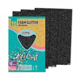 Hartie buretata glitter neagra 20x30cm sc1483 / coala