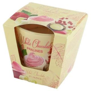 Lumanare in pahar - white chocolate