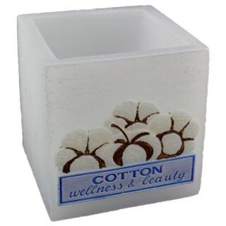 Lumanare lampion - cotton aroma flori de bumbac 110x105mm