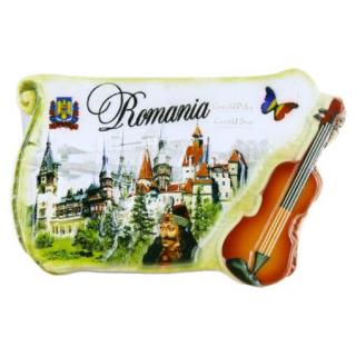 Magnet Romania vioara 8x4cm b383