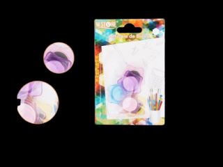 Magnet tabla plastic transparent stea/5buc