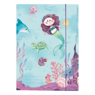 Mapa cu elastic a3 carton motiv mermaid 50040322