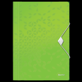Mapa plastic cu elastic verde wow leitz 45990054