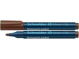 Marker permanent 130 maro varf rotund 1-3mm schneider