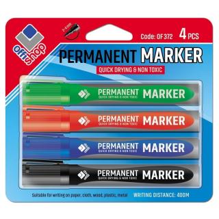 Marker permanent 4cul/set offishop of372